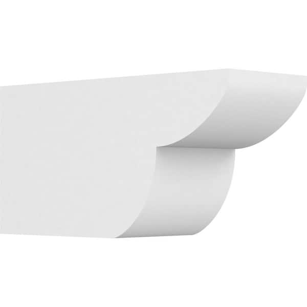 Ekena Millwork 6 in. x 8 in. x 16 in. Standard Crestline Architectural Grade PVC Rafter Tail Brace