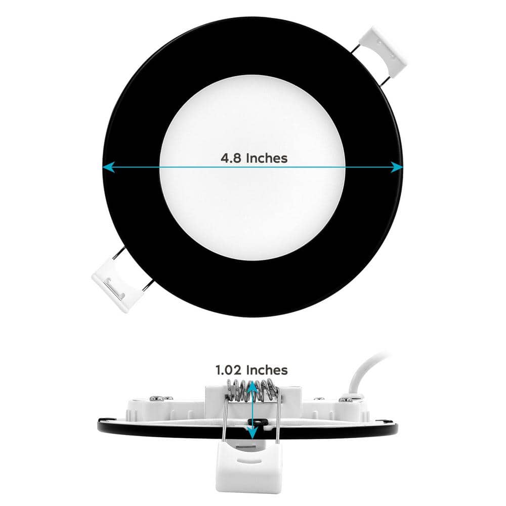 4-Inch Black Aluminum LED Canless Recessed Lighting Kit