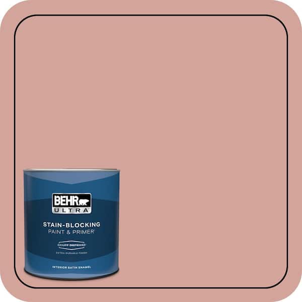 BEHR ULTRA 1 qt. #S160-3 Bubble Shell Extra Durable Satin Enamel Interior Paint & Primer