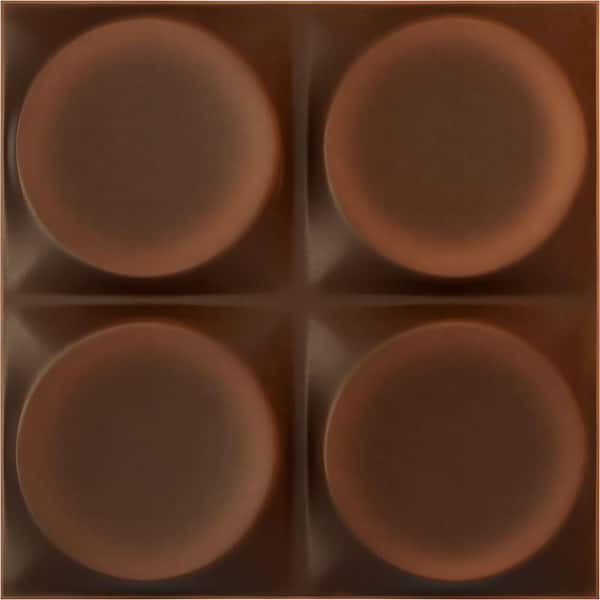 Ekena Millwork 11 7/8 in. x 11 7/8 in. Adonis EnduraWall Decorative 3D Wall Panel, Aged Metallic Rust (12-Pack for 11.76 Sq. Ft.)