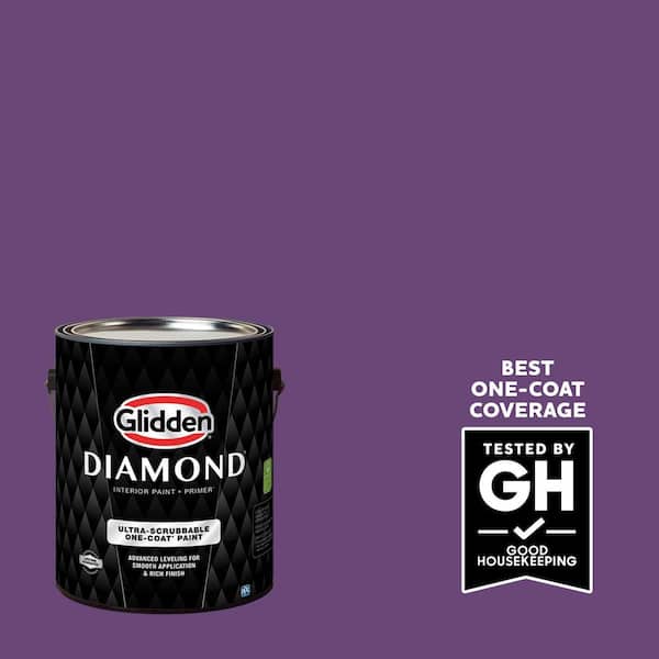 Glidden Diamond 1 gal. PPG1176-7 Perfectly Purple Ultra-Flat Interior Paint with Primer