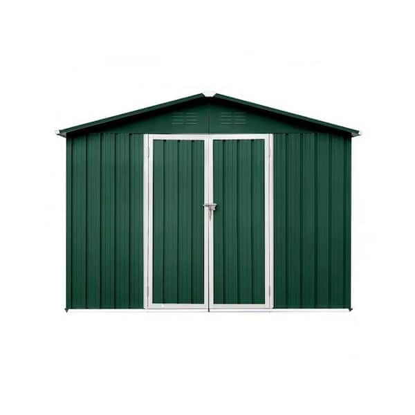 Boosicavelly 8 ft. W x 6 ft. D Metal Outdoor Storage Shed with Lockable Door in Green (48 sq. ft.)