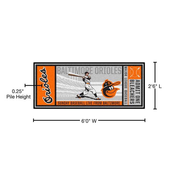 Baltimore Orioles Ticket Runner - Retro Collection