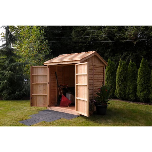 Outdoor Living Today 6 ft. x 6 ft. Western Red Cedar Maximizer Storage Shed