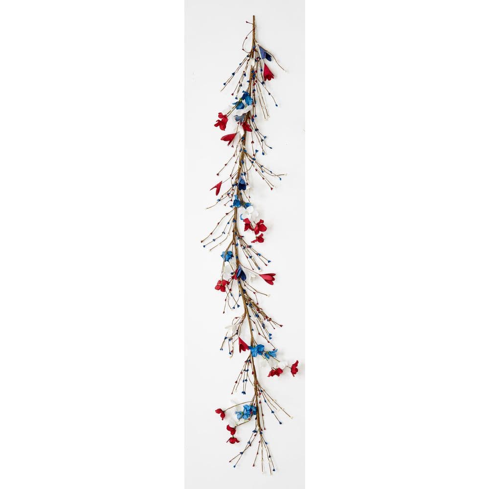 60 in Red, White and Blue Patriotic July 4th Holiday Garland