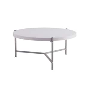 Mariana 36.5 in. White Round Wood Coffee Table