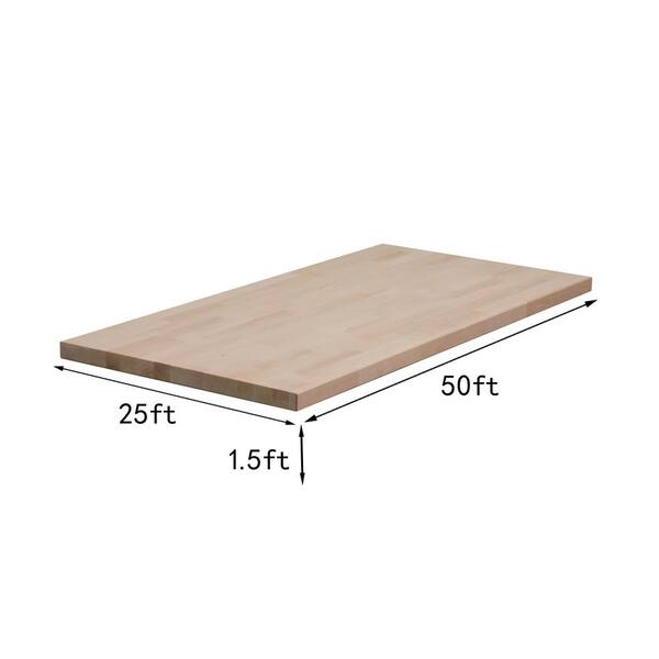Hampton Bay 4 ft. L x 25 in. D Unfinished Birch Butcher Block