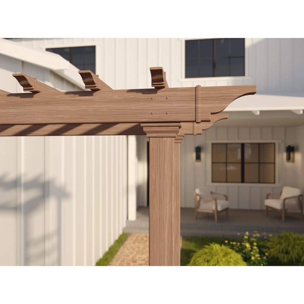 Carolina 88" Brown Vinyl Cottage Arbor