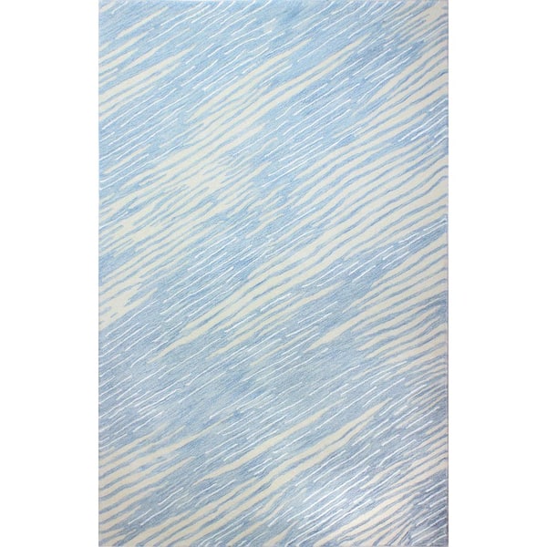 BASHIAN Greenwich Lt. Blue 6 ft. x 9 ft. (5'6" x 8'6") Abstract Contemporary Area Rug