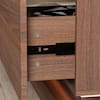 FUFU&GAGA Brown Wooden Grain TV Stand Entertainment Center Fits TV's up to 90 in, with 2-Open Shelf and 2-Drawer L-THD-520024-01