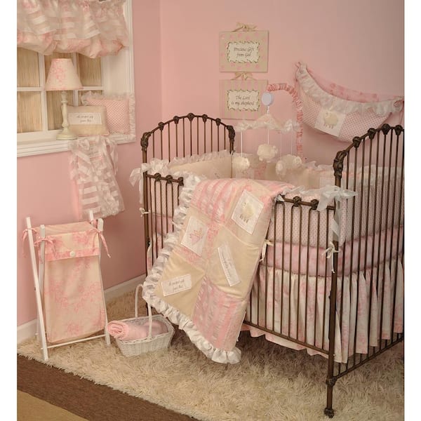 pink fitted cot sheet