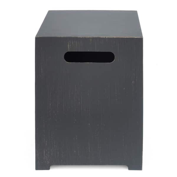 ToolCat Gray plus Gold Metal Iron Outdoor Patio Tank Holder Side Table Fire Pit Cover