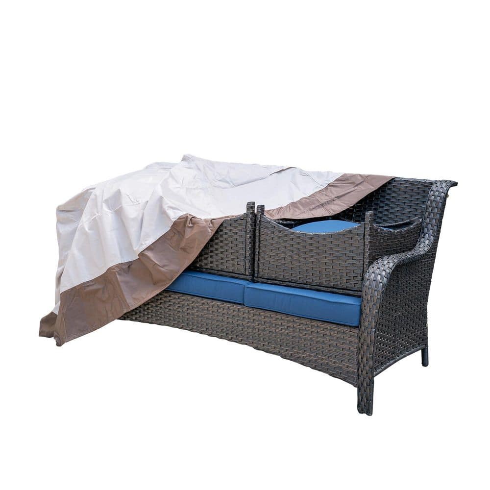 Beige and Brown Weatherproof Outdoor Furniture Cover