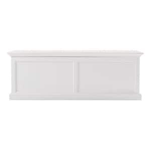 Bernadette White Glossy Bench with Lift Top (19.69 in. H x 55.12 in. W x 17.72 in. D)