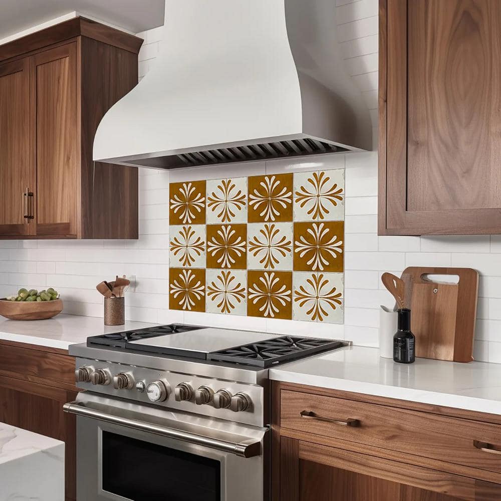 Vintage Gold and Beige Vinyl Peel and Stick Tile Set