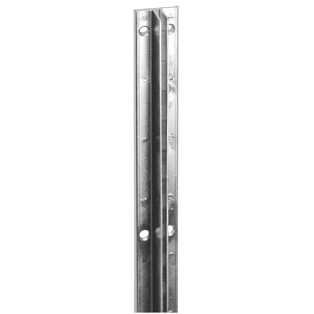 72 in. L Zinc Imperial Line Recessed Single Slotted Wall Standard (Pack of 