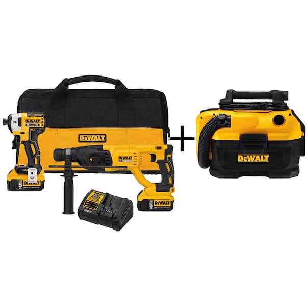 20-Volt MAX XR Lithium-Ion Cordless Brushless 1/4 in. 3-Speed Impact Driver with (2) Batteries 4Ah and Bonus 5Ah Battery