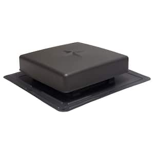 61 sq. in. NFA Plastic Square-Top Roof Louver Static Roof Vent in Black (Sold in Carton of 10 only)