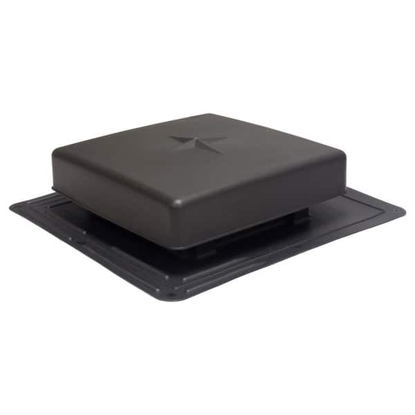 Air Vent 61 sq. in. NFA Plastic Square-Top Roof Louver Static Roof Vent in Black (Sold in Carton of 10 only)