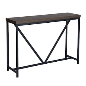 Homy Casa Zen 47.2 In. Brown Rectangular MDF Console Table ZEN CONSOLE ...