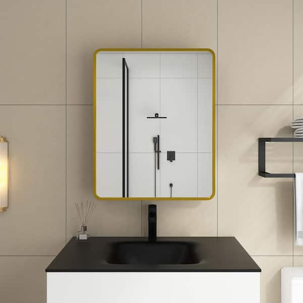 JimsMaison 24 in. W x 30 in. H Rectangular Iron Medicine Cabinet with Mirrors and Shelves