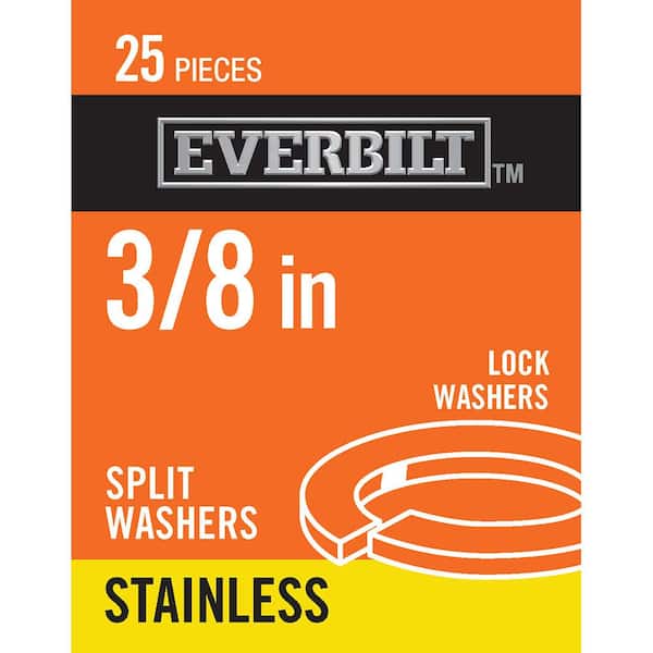 Everbilt 3/8 in. Stainless Steel Lock Washer (25-Pack)