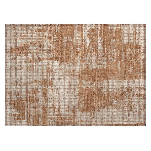 Chantille Machine Washable Indoor/Outdoor Abstract ACN2856 Paprika 3 ft. x 4 ft. Area Rug