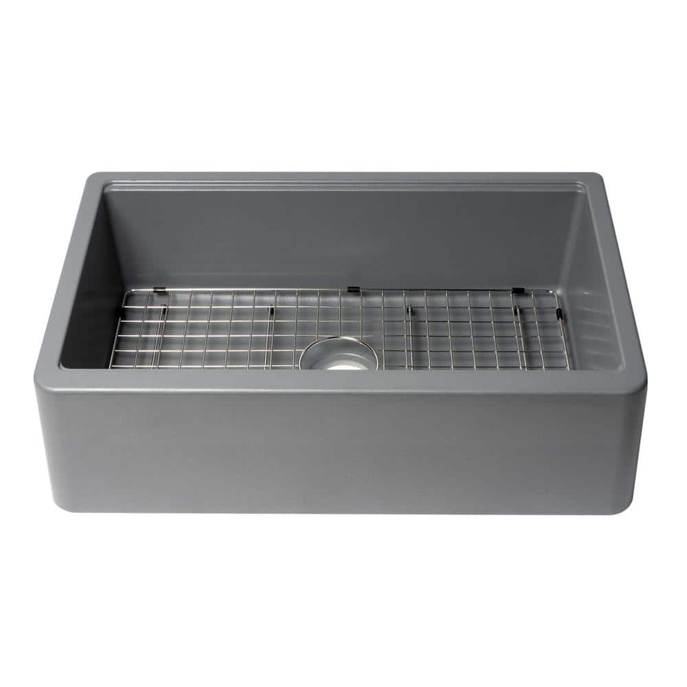 Titanium 33'' Granite Composite Single Bowl Farmhouse Sink
