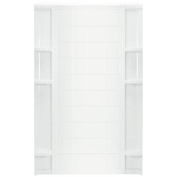 STERLING Ensemble 48 in. x 72-1/2 in. 1-Piece Direct-to-Stud Alcove Shower Wall in White
