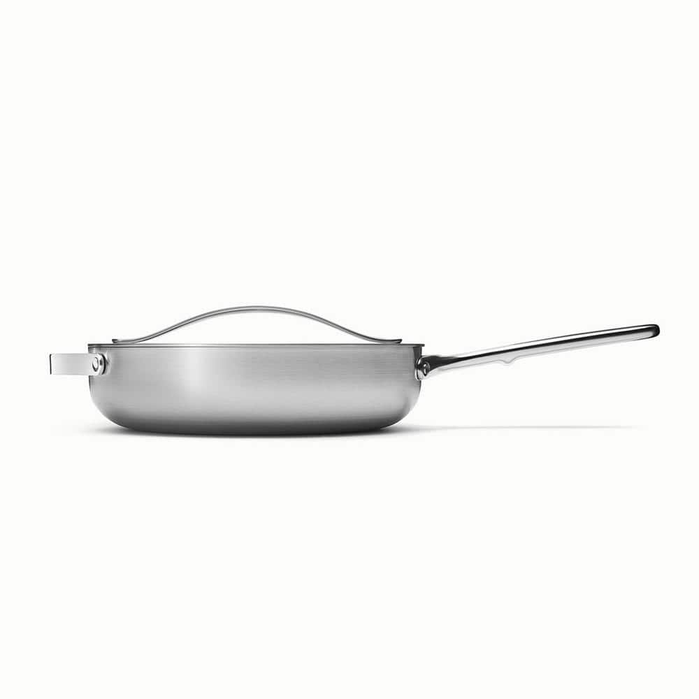 Silver 4.5qt Stainless Steel Non-Stick Sauté Pan with Lid
