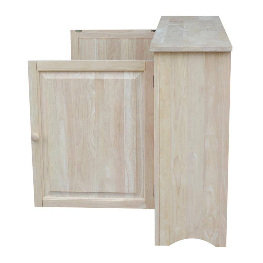 Light Brown Coastal Adjustable Shelving Buffet Sideboard