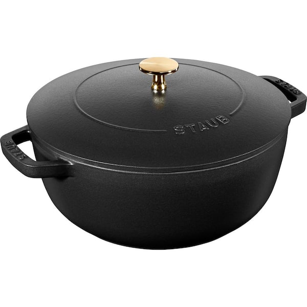 5-qt Enameled Cast Iron Dutch Oven Essential French Oven, Dutch Oven, serves 5-6, Made in France - Matte Black