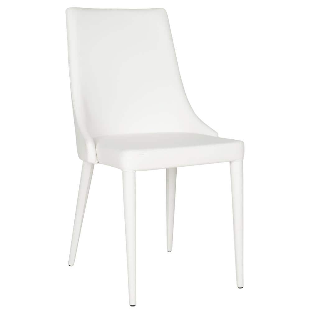 Summerset White Leather Upholstered Dining Side Chair Set