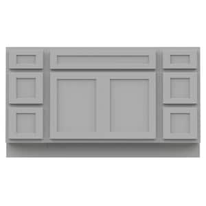 60 in. W x 21 in. D x 32.5 in. H Bath Vanity Cabinet without Top in Gray