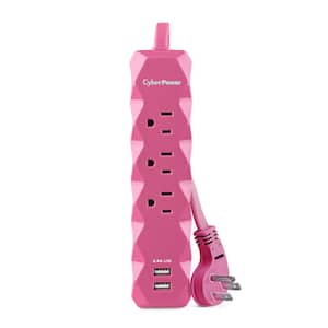 3 ft. 3-Outlet 2-USB Surge Protector