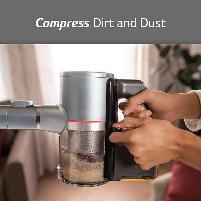 Silver Cordless Stick Vacuum with Kompressor Technology