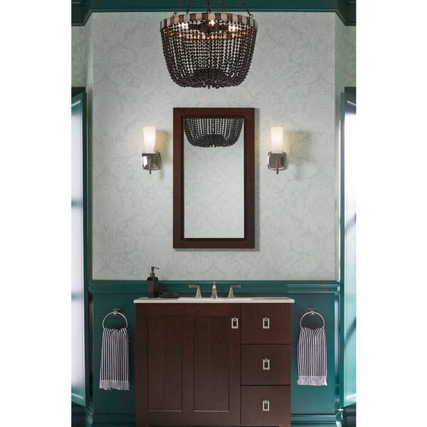Poplin 29.5 in. Medicine Cabinet Surround in Linen White Poplin 29.5 in. Medicine Cabinet Surround in Linen White