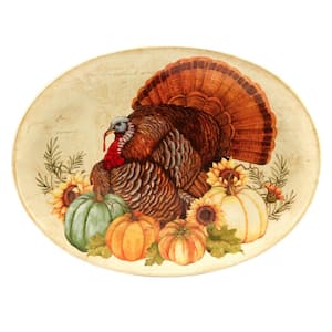 Autumn Fields by Susan Winget 18 in. Oval Turkey Platter