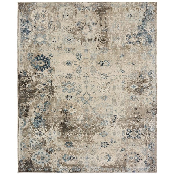 KALATY Blues and Greys 8 ft. 6 in. x 11 ft. 6 in. Area Rug
