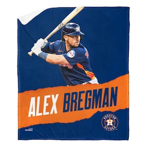 MLB Astros 23 Alex Bregman Silk Touch Sherpa Multicolor Throw