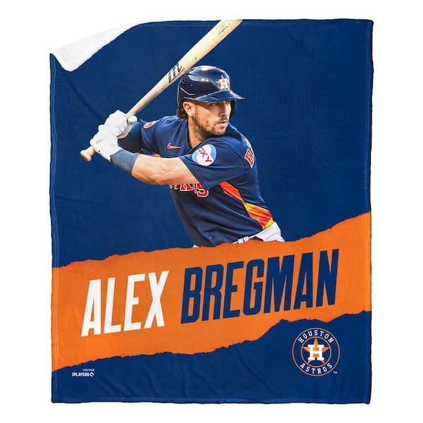 THE NORTHWEST GROUP MLB Astros 23 Alex Bregman Silk Touch Sherpa Multicolor Throw