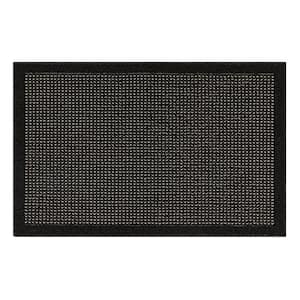 Lemans Border New Black/Hummus 2 ft. 6 in. x 3 ft. 9 in. Machine Washable Area Rug