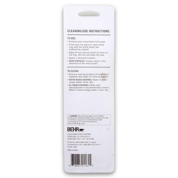BEHR 3 in. Trim and Touch Up Painter with Refill Pad and 9 in. Interior Paint  Pad Applicator W000692K - The Home Depot