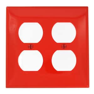 Red 2-Gang 2 Duplex Wall Plate (1-Pack)