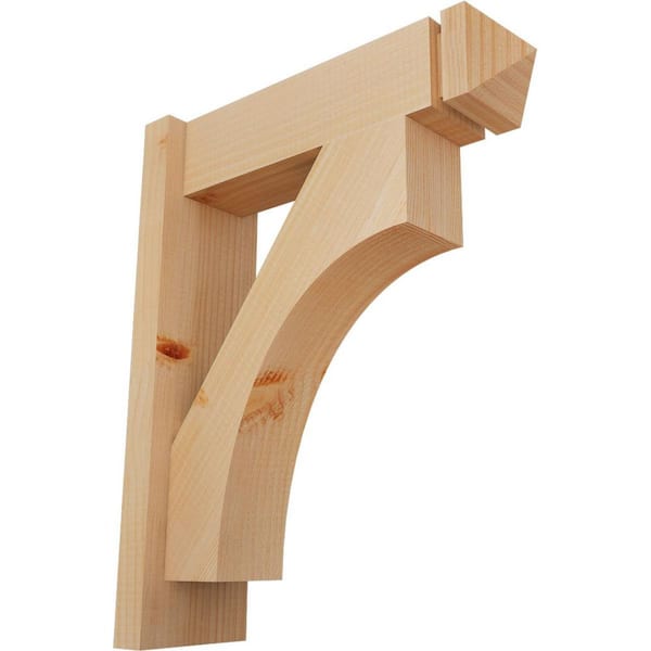 Ekena Millwork 6 in. x 22 in. x 18 in. Douglas Fir Westlake Arts and Crafts Smooth Outlooker