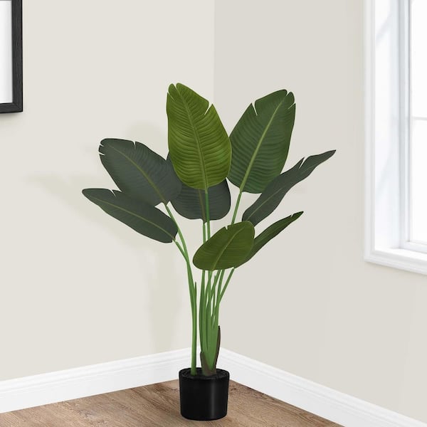 Unbranded 3.6 ft. Artificial Plant Bird of Paradise Tree Fake Silk Plant Faux Potted Tree with Realistic Leaves for Home Decor