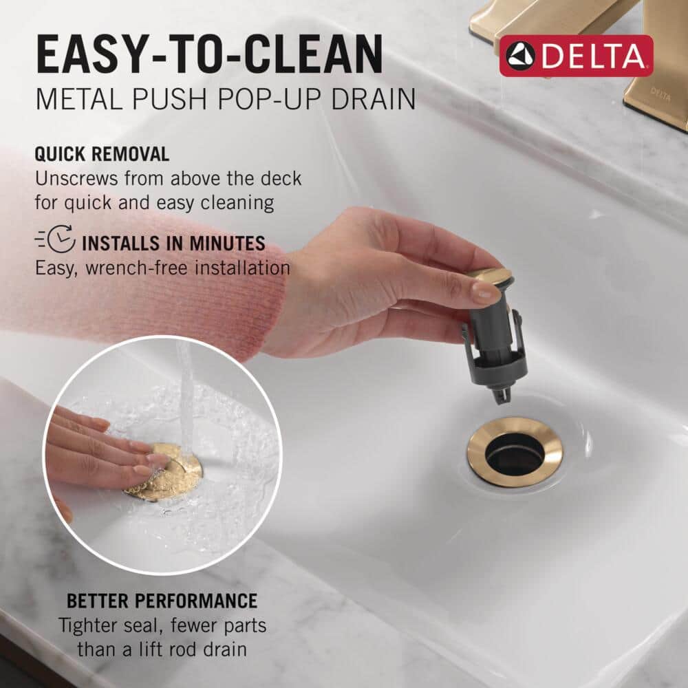 Delta Trinsic Modern Stainless Steel & Bronze Bathroom Faucet