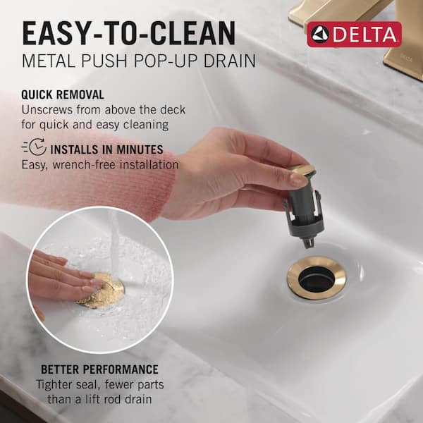 Delta Trinsic Gold Single Hole Single-Handle Bathroom Faucet with