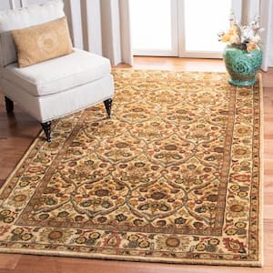 Antiquity Gold 3 ft. x 5 ft. Border Floral Geometric Area Rug