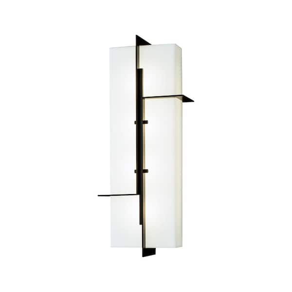 NORWELL Matrix 1-Light Matte Black LED Outdoor Wall Lantern Sconce